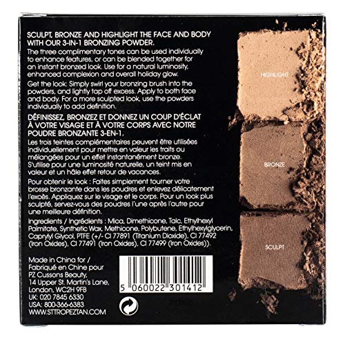 St.Tropez Bronxer, 3-in-1 Bronzing Powder, Face and Body Make Up for Contouring, PETA Certified, 22 g