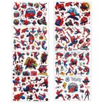 8 Sheets Spider-Man Temporary Tattoo Set, 200+pcs Spiderman Fake Waterproof Temporary Tattoo Sticker for Kids Boy Girl Teens Birthday Party Bags