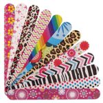 12 PCS Nail File Emery Board Professional Double Sided 100/180 Grit Nail Buffer Colorful Manicure Pedicure Nail Art Tools for Women Girls