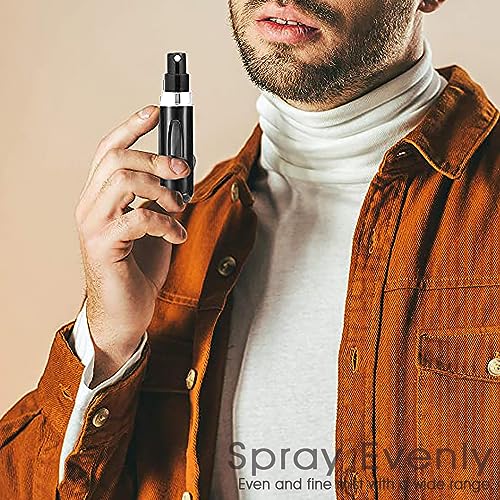 Rosiya Perfume Atomiser pack of 5pcs Perfume Travel Bottle, 5ML Refillable Perfume Spray Bottle Easy to Refill Empty Atomiser Bottle for Purse, H