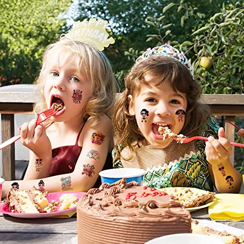LOL Temporary Tattoos for Doll Birthday Party for Kids Girl Cartoon Supplie Party School Rewards Gifts Water Bottle Decor Goodie Party Bag Filler