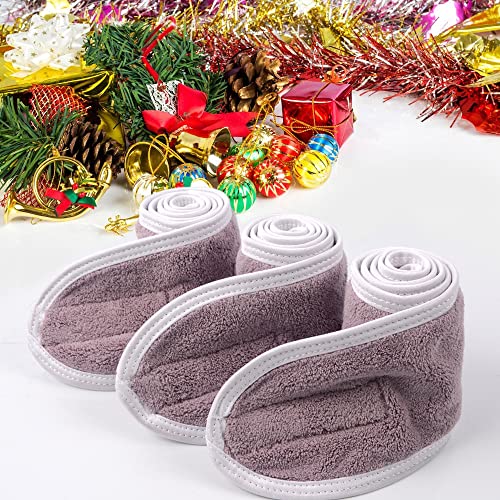 KinHwa 3 Pack Spa Facial Headband Makeup Hair Band Women Skincare Adjustable Microfibre Headband for Washing Face Sports Yoga Black