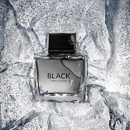 Antonio Banderas Perfumes - Black Seduction - Eau de Toilette Spray for Men - Long Lasting - Elegant, Masculine and Sexy Fragance - Amber Woody S