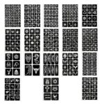 FOCCTS 353 Patterns Temporary Tattoo Stencils 18 Sheets Reusable Tattoo Stickers Removable Body Art Stencil Templates for Women Kids Teenager