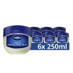 Vaseline Original Petroleum Jelly 3x purified, purity guaranteed to help dry skin heal 250 ml (Pack of 6)