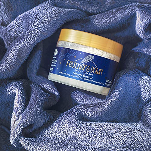 Feather & Down Sweet Dream Body Butter (300ml) - With Calming Lavender & Chamomile Essential Oils. Cruelty Free. Vegan Friendly. Natural Extracts