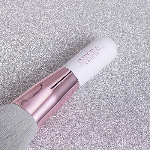 Powder Makeup Brush Mini by Impora London - Travel Size for Blush, Bronzer, Highlight, Foundation, Mineral. Liquid or Powder.