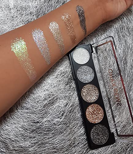 Profusion Cosmetics Onyx Gems 5 Shade Glitter Eyeshadow Palette
