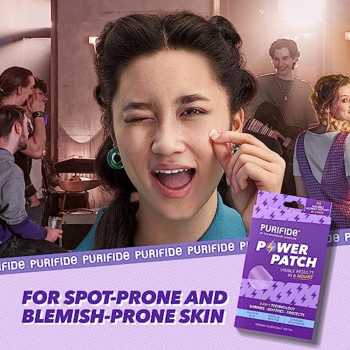 Purifide by Acnecide 3-in-1 Power Patch, Salicylic Acid Pimple Patches for Blemish-prone Skin, 36 Spot Patches for Emerging Spots