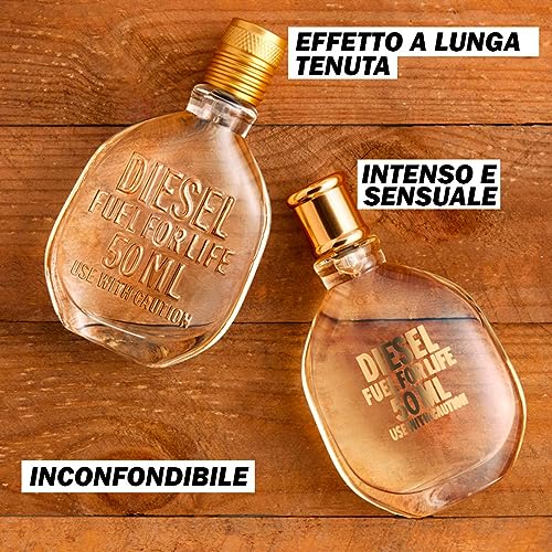 Diesel Fuel for Life For Him, Eau de Toilette Aftershave, Perfume For Men, Perfume For Men, Deep Masculine Scent, 50ml