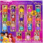 Disney Princess - Townley Girl Water Based Peel-Off Nail Polish Set with Shimmery and Opaque Colors with Nail Gems for Girls Kids Ages 18 Pcs 3+