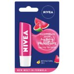 NIVEA Watermelon Shine Lip Balm (4.8g), Moisturising Lip Balm Stick with Organic Jojoba Oil Softens & Adds Shine, 24h Hydration, Nourishing Lip C
