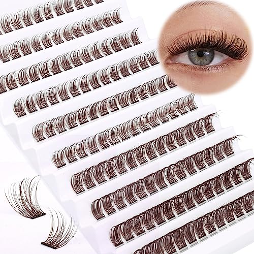 Lash Clusters DIY Eyelash Extensions 96pcs Cluster Lashes Wispy False Eyelashes C D Curl Individual Lashes Extensions 8-16MM Mega Fluffy Eyelash