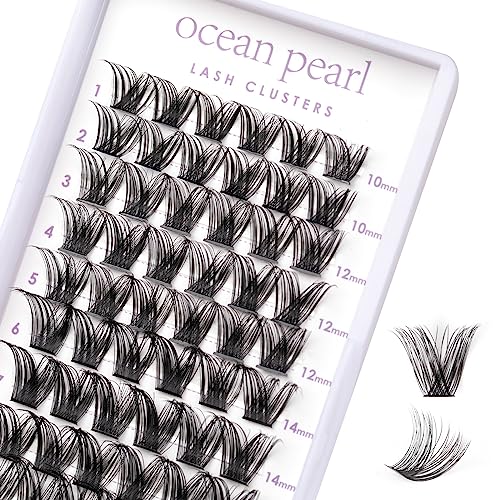 Individual Lashes 72 Cluster Lashes DIY Eyelash Extension Thin Band Wide Stem Lash Extensions Reusable Soft Natural Lightweight Easy to Apply at