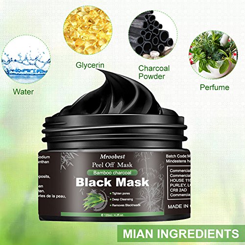 Blackhead Mask, Peel Off Mask, Blackhead Remover Mask, Face Mask with Activated Carbon, Purifying Black Face Mask, Deep Skin Clean Purifying Acne
