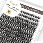 Moyutt Individual Cluster DIY Eyelash Extensions 240pcs D Curl LASH Volume Eyelash Clusters Extensions Wispy Lashes Cluster DIY at Home 8-16mm（40