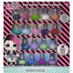 L.O.L Surprise! Townley Girl Non-Toxic Peel-Off Nail Polish Set for Girls, Glittery and Opaque Colors, Ages 5+ (18 Pcs), for Parties, Sleepovers