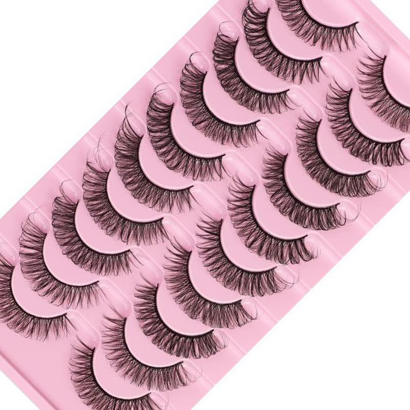 Shoprox False Eyelashes, Russian Strip Lashes, Fluffy Eyelashes Perfect for Parties, Weddings, Birthday Gifts, Eye Lashes for Every Type of Eyes,