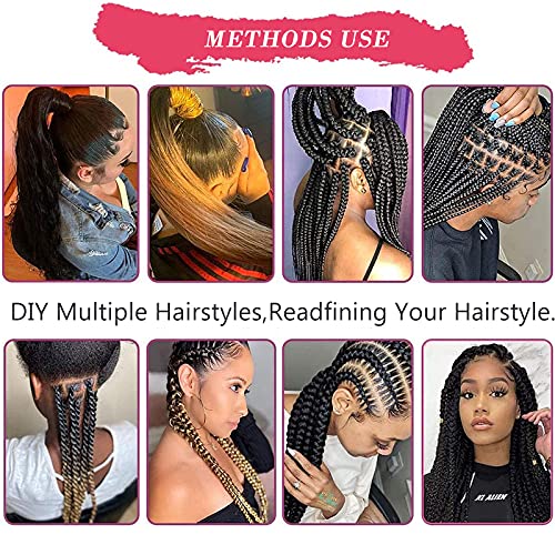 Beyond Beauty EZ Braid Pre Stretched Braiding Hair 8Packs-26inch Professional Yaki Texture Synthetic Hair(#1B)