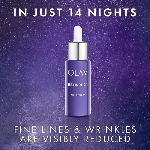 Olay Retinol Serum For Face, 24 Night Serum With Retinoid Complex + Vitamin B3, Firming Anti-Ageing Face Serum, Strengthens & Firms Skin, Visibly