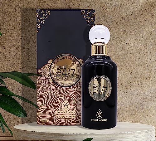 Oud 24/7 100ml Perfume Spray | Eau de Arabian Parfum | Lemon, Fruity, Chocolate, Vanilla, Agar, Woody Musk and Amber (for Women and Men)