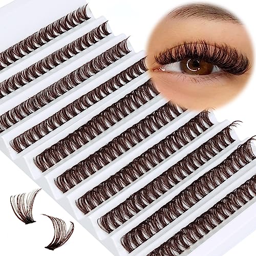 Lash Clusters DIY Eyelash Extensions 96pcs Cluster Lashes Wispy False Eyelashes C D Curl Individual Lashes Extensions 8-16MM Mega Fluffy Eyelash