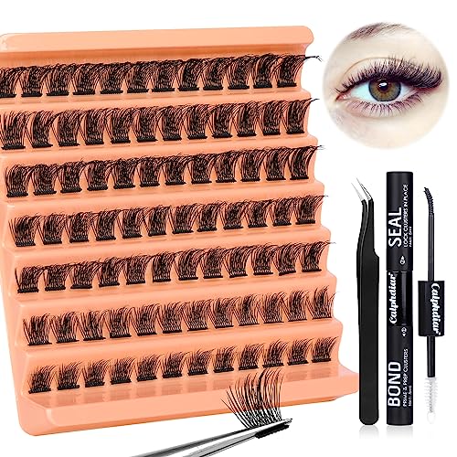 Eyelashes Extension Kit Cluster Lashes Cat Eye Lashes Faux Mink Lashes With Strong Hold Bond and Seal Lashes Glue And Tweezers False Eyelashes Na