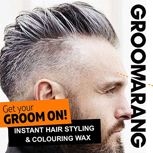 Groomarang Silver Fox Instant Free Style Hair Styling & Colouring Wax Grey Temporary Dye