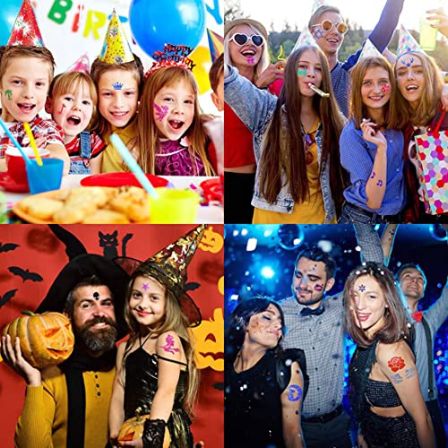 Glitter Tattoos Kit,Glitter Temporary Tattoo Set for Adult Kids,24 Colors Glitter Tattoos Kit,187 Stencils,Flash Body Nail Glitter Art Paint Make