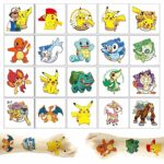 Beehug 20 Sheets Carton Temporary Tattoo, Muti Design Children's Temporary Tattoo Body Art Stickers, Waterproof Tattoos Skin Stickers for Boys an