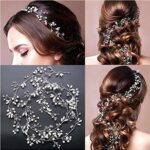 50cm Bridal Hair Vine for Wedding Crystal Hairband Silver Pearl Hair Accessories Rhinestones Hair Vine Headpieces Bride Hair Styling Accessories