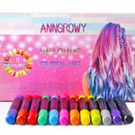 12 Colors Hair Chalk for Girls Kids Face Paint Temporary Hair Chalks pens for Any Age(3+) Hair Color for Halloween Makeup Birthday Present Gifts