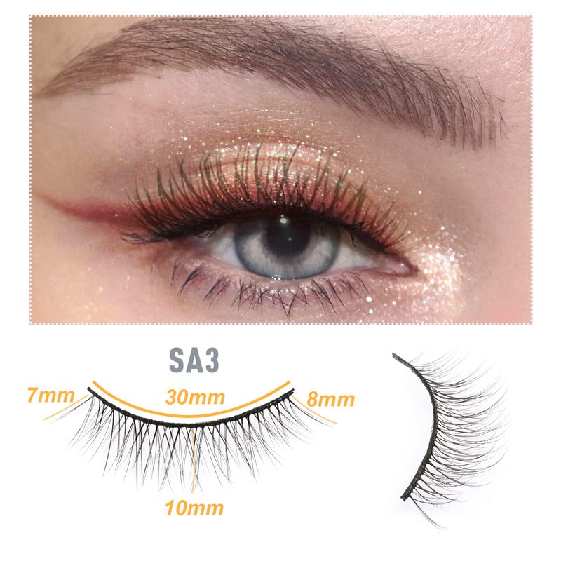 EMEDA 10 Styles False Eyelashes Natural Look 3D Short and Soft Fake Eyelashes Faux m ink Lashes Fluffy And Wispy Eye Lashes 10 Pairs 100% Handmad