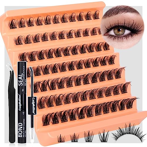 Eyelashes Extension Kit Cluster Lashes Cat Eye Lashes Faux Mink Lashes With Strong Hold Bond and Seal Lashes Glue And Tweezers False Eyelashes Na