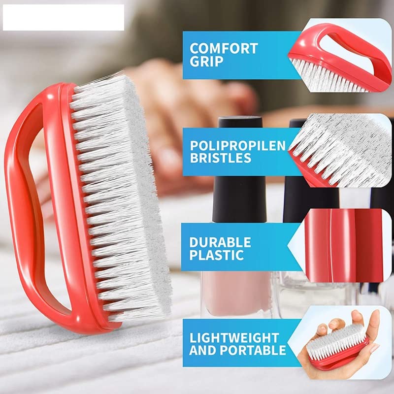 Nail Clean Brush (3 Pcs) Double Sided Finger Brush Cleaning Scrubbing Brushes Durable Strong Bristles Ergonomic Handle Ideal For Cleaning Fingern