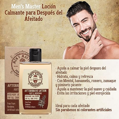 Men's Master Soothing After Shave Lotion | After Shave for Men | Moisturizing and Nourishing | With Menthol, Hot Pepper Extract | Paraben Free |