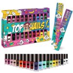 Beauty4Britain Set Of 20 Nail Polish Varnish Bottles 20 Different Rich Colours Deluxe Gift Box 2 Bookmarks Included