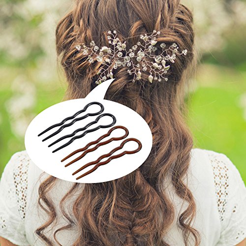 Bememo 20 Pieces Lady Style Grip Hair Pins, Simple Fast Spiral Hair Braid Twist Styling Clip Pin, Black and Brown