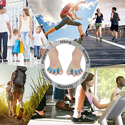 HUPOO Gel Toe Separators, Stretchers Spacers, Bunion Correctors, Hammer Corrector, Used for Manicure, Relaxing Toes, Spacer Running/Yoga/Pedicure