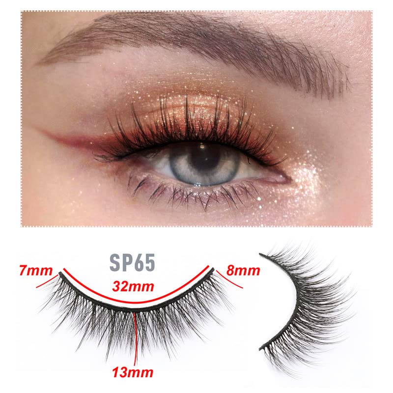 EMEDA 10 Styles False Eyelashes Natural Look 3D Short and Soft Fake Eyelashes Faux m ink Lashes Fluffy And Wispy Eye Lashes 10 Pairs 100% Handmad