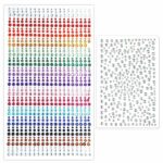 1250pcs Face Stickers, Face Stickers Self-Adhesive Face Diamonds Rhinestones for Makeup Nail Gems for Face Eye Belly Arm Body Nail Decoration Par