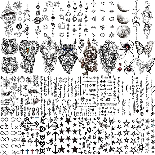 EGMBGM 66 Sheets 430+ PCS Cute Temporary Tattoos For Women Men Adults, Watercolor Butterfly Flower Lavender Fake Tattoo Stickers Kids Boys Girls,