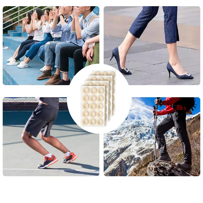 MQ 60 Pcs Corn Cushions, Soft Latex Foam Self Adhesive Callus Pads Corn Pad Anti Friction Reduce Foot and Heel Pain for Toe Callus Anti-Slip