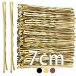 Mbsomnus 7cm Hair Grips - 50pcs Blonde Hair Pins, Bobby Pins Waved, Long Kirby Grips - Essential Hair Accessories for Women & Girls, Ideal for Al