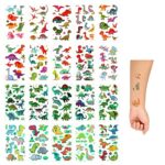 SAVITA 20 Sheets Kids Temporary Tattoos, Luminous Dinosaur Tattoo Stickers Waterproof Cartoon Fake Tattoos for Kids Toddlers Boys Dinosaur Birthd