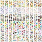 ECHOCUBE Temporary Tattoos for Kids,60 sheets Mixed Style Waterproof Fake Tattoo Sticker Set with Dinosaur Animal Space Unicorn Mermaid Car Theme