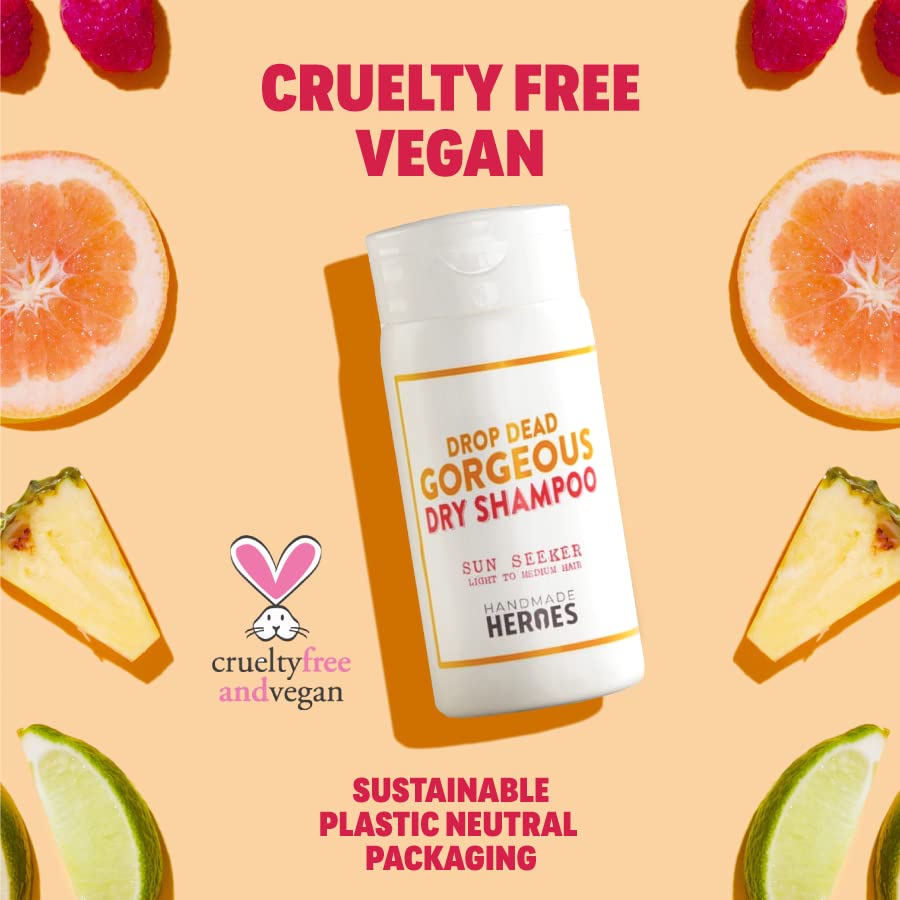 Dry Shampoo Volume Powder by Handmade Heroes | 100% Natural and Vegan, Sustainable and Aerosol Free | For Light Hair and Blonde Hair | Volumizing