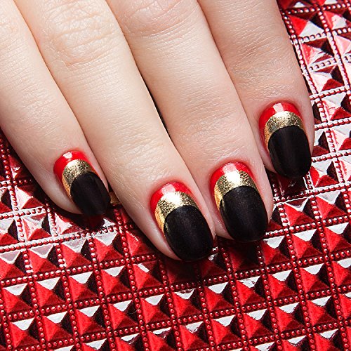 Blulu 648 Pieces French Manicure Nail Stickers Strips, Self-Adhesive Nail Sticker Tips for Manicure Decoration DIY Tools (Moon Shape Design, 648