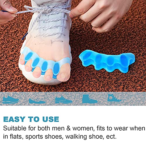 HUPOO Gel Toe Separators, Stretchers Spacers, Bunion Correctors, Hammer Corrector, Used for Manicure, Relaxing Toes, Spacer Running/Yoga/Pedicure
