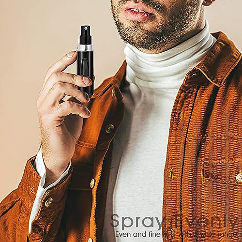 Rosiya Perfume Atomiser pack of 5pcs Perfume Travel Bottle, 5ML Refillable Perfume Spray Bottle Easy to Refill Empty Atomiser Bottle for Purse, H